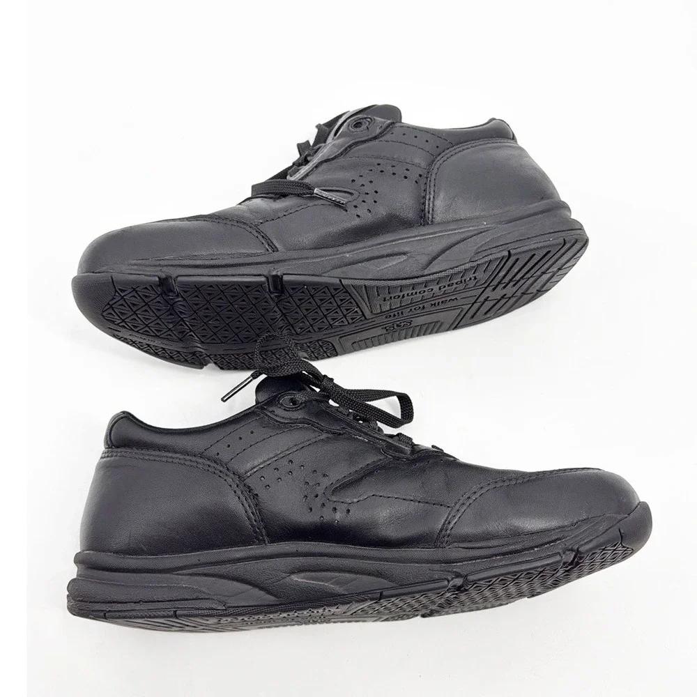 SAS Tour II Lace Up Sneaker Black Leather Comfort Wide Width Sneakers Size 9 WW